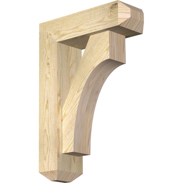 Ekena Millwork Westlake Craftsman Rough Sawn Bracket w/ Offset Brace, Douglas Fir, 6"W x 18"D x 26"H BKT0604X18X26WTL04RDF - main